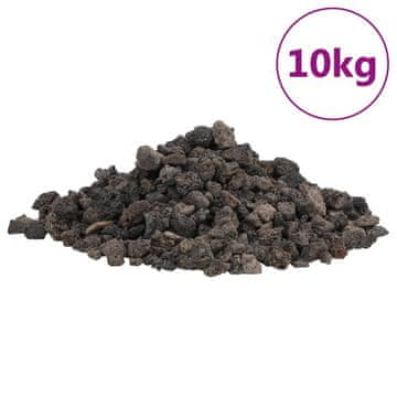 Vidaxl Vulkanski kamen 10 kg črn 1-2 cm