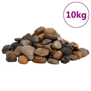 Vidaxl Polirani kamenčki 10 kg mešane barve 2-5 cm