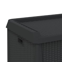Vidaxl Vrtna škatla za shranjevanje antracitna 125 L PP