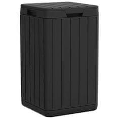 Vidaxl Zunanji koš za smeti antracit 38x38x65 cm PP