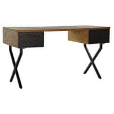 DKD Home Decor Pisalna miza DKD Home Decor Metal Oak Dark brown (140 x 60 x 77 cm)