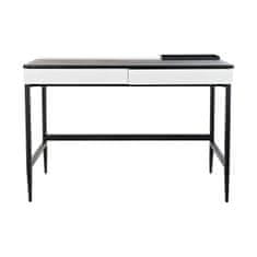 DKD Home Decor Pisalna miza DKD Home Decor Črna kovina MDF Bela PU (110 x 55 x 76 cm)