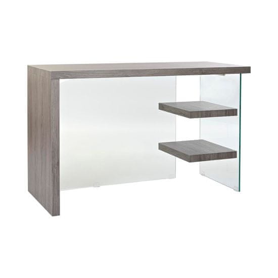 DKD Home Decor Pisalna miza DKD Home Decor Crystal Grey Transparent MDF kaljeno steklo (120 x 50 x 76 cm)