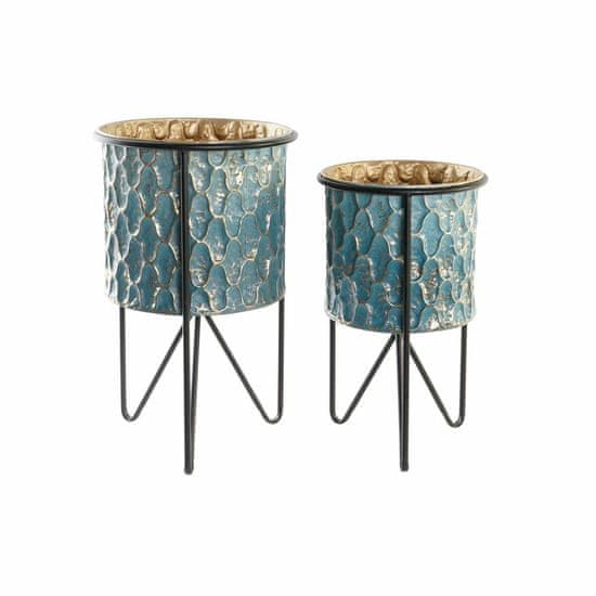 DKD Home Decor Komplet lončnic DKD Home Decor Obrabljena kovina 30 x 30 x 50 cm (2 enoti)
