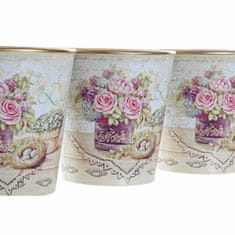 DKD Home Decor Komplet loncev DKD Home Decor Bež roza PVC Shabby Chic 38 x 12 x 14 cm (3 kosi)