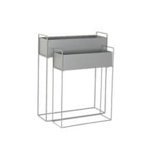 DKD Home Decor Komplet loncev DKD Home Decor Siva kovinska podstrešja 57 x 20 x 74 cm