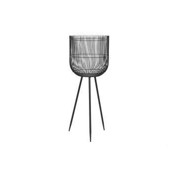 DKD Home Decor Lonček DKD Home Decor Črna kovinska okrogla 34,5 x 34,5 x 88 cm