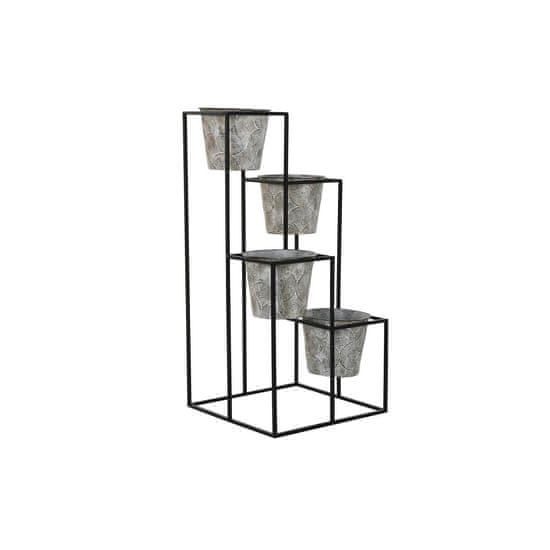 DKD Home Decor Lonček DKD Home Decor Grey Metal Worn 34 x 34 x 71 cm