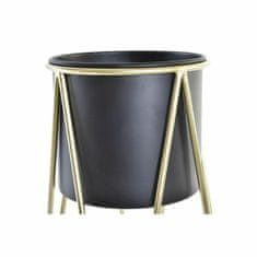 DKD Home Decor Komplet loncev DKD Home Decor Black Golden Metal Modern (26 x 26 x 70 cm)