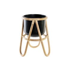 DKD Home Decor Lonček DKD Home Decor Natural Black Metal Colonial Bamboo (26 x 26 x 40 cm)
