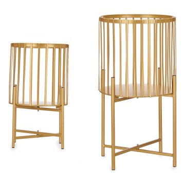 Gift Decor Komplet sadilnikov 2 kosa Bars Golden Metal