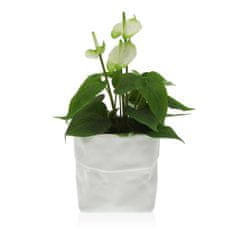 Versa Lonec za rastline Versa White Ceramic (20 x 18 x 20 cm)