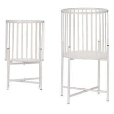Gift Decor Komplet sadilnikov 2 kosa Bars Metal White