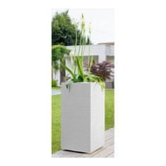 EDA Rastlinjak EDA Graphit White Plastic Squared 39,5 x 39,5 x 80 cm