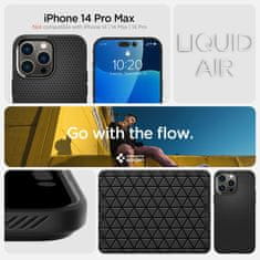 Spigen Ovitek Spigen Liquid Air za Apple iPhone 14 Pro Max - črn