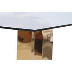 DKD Home Decor Sredinska miza DKD Home Decor Zlato jeklo Kaljeno steklo 100 x 100 x 45 cm