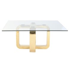 DKD Home Decor Sredinska miza DKD Home Decor Zlato jeklo Kaljeno steklo 100 x 100 x 45 cm