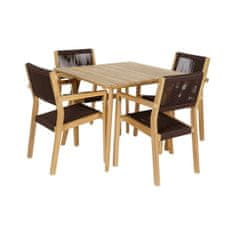 BigBuy Garnitura mize s 4 stoli DKD Home Decor 90 x 90 x 75 cm
