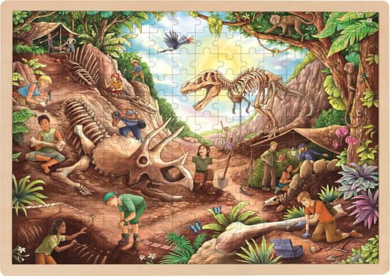 Goki Lesena sestavljanka Izkopavanje dinozavra 192 kosov