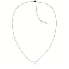 Calvin Klein Očarljiva jeklena ogrlica z biserom Minimal 35000175