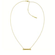 Calvin Klein Elegantna pozlačena ogrlica Elongated Linear 35000015