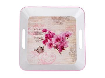 Kovinski pladenj kvadratni 285x282x40mm, My love