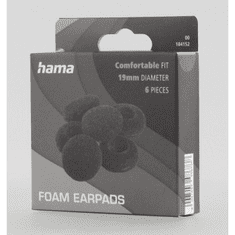 Hama Penaste ušesne blazinice za slušalke, 19 mm, 6 kosov