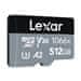 Lexar Lexarjeva visoko zmogljiva pomnilniška kartica microSDXC UHS-I 512 GB (branje/pisanje: 160/120 MB/s) C10 A2 V30 U3