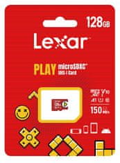 Lexar 128GB PLAY microSDXC UHS-I kartice, 150MB/s branje C10 A1 V10 U1