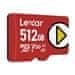 Lexar 512GB PLAY microSDXC UHS-I kartice, 150 MB/s branje C10 A2 V30 U3