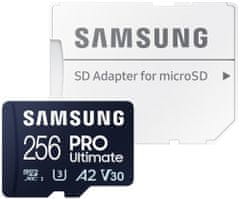 Samsung PRO Ultimate MicroSDXC 256 GB + adapter SD / CL10 UHS-I U3 / A2 / V30