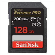 SanDisk Extreme PRO 128 GB SDXC 200 MB/s / 90 MB/s, UHS-I, razred 10, U3, V30