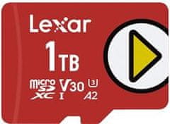 Lexar Lexarjeva pomnilniška kartica 1TB PLAY microSDXC UHS-I, branje 150 MB/s C10 A2 V30 U3