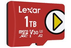 Lexar Lexarjeva pomnilniška kartica 1TB PLAY microSDXC UHS-I, branje 150 MB/s C10 A2 V30 U3