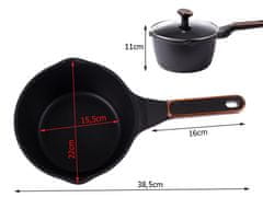 kingstyle PREMIUM alu. lonec s pokrovom za indukcijo 22cm 3L