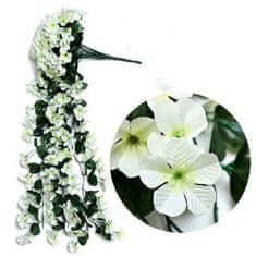 HOME & MARKER® Umetne rože, Umetno cvetje, Umetne cvetlične viseče rože, Viseči šopek (Bela, 4 x 72 x 77 cm) | HANGROSE
