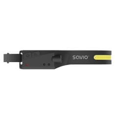 SAVIO USB polnilna naglavna COB LED svetilka 1200 mAh 5W + 3W