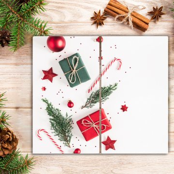 tulup.si Steklena podloga za rezanje Darilni Sweets Božični Baubles