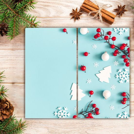 tulup.si Steklena podloga za rezanje Snowflakes Božični okraski