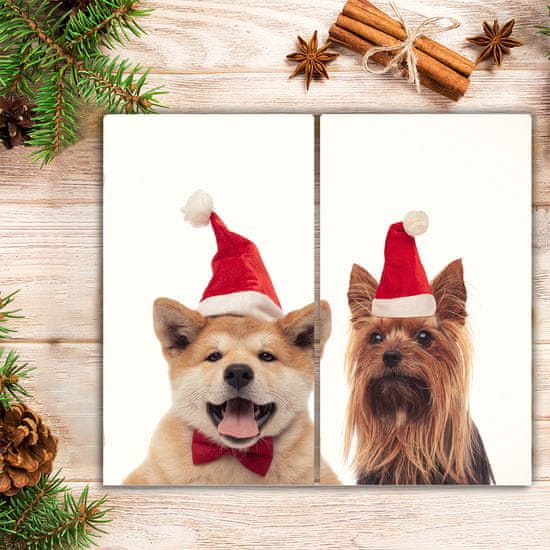 tulup.si Steklena podloga za rezanje Santa Claus Psi.