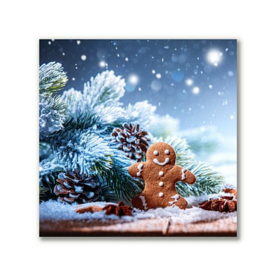 tulup.si Slika na platnu Božič Gingerbread Snow Božično drevo