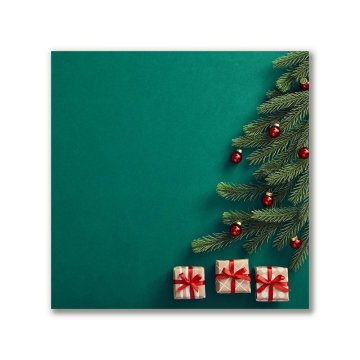 tulup.si Slika na platnu Božično drevo Božično drevo zimo