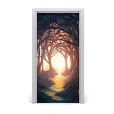 tulup.si Tapete na vratih Temni gozd 95x205 cm