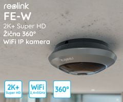 Reolink FE-W IP kamera, 2K, WiFi, 360° Fisheye, IR nočno snemanje, aplikacija, dvosmerna komunikacija