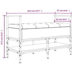Vidaxl Klop za čevlje sonoma hrast 85,5x42x57,5 cm inženirski les