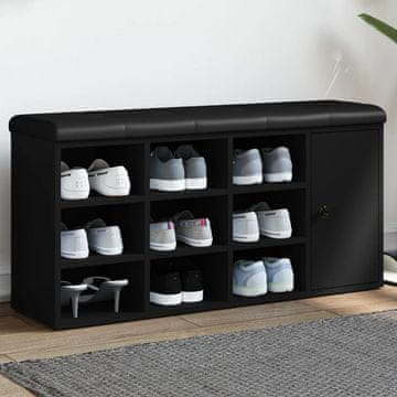 Vidaxl vidaXL Klop za čevlje, črna, 102 x 32 x 50 cm, material na osnovi lesa