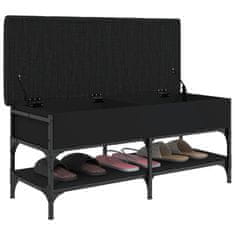 Vidaxl Klop za čevlje črna 102x42x45 cm inženirski les