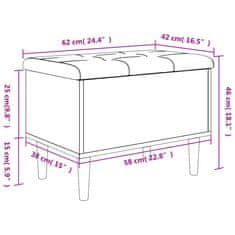 Greatstore Klop za shranjevanje sonoma hrast 62x42x46 cm inženirski les