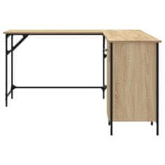 Vidaxl Pisalna miza sonoma hrast 141x141x75 cm inženirski les