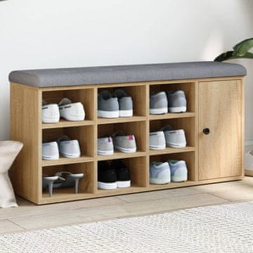 Vidaxl vidaXL Klop za čevlje, hrast sonoma, 102 x 32 x 50 cm, material na osnovi lesa